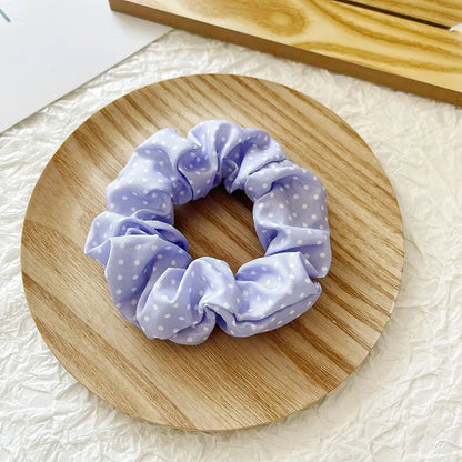 Women'S Elegant Lady Plaid Cloth Hair Tie