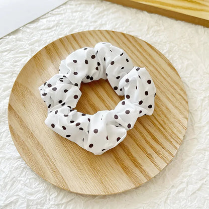 Women'S Elegant Lady Plaid Cloth Hair Tie