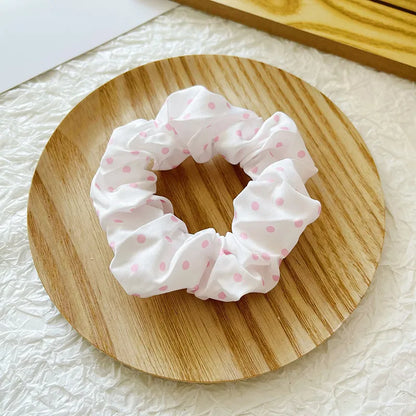 Women'S Elegant Lady Plaid Cloth Hair Tie