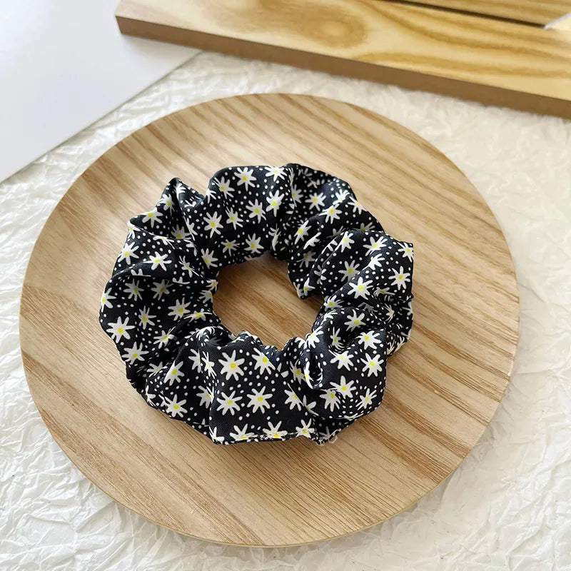 Women'S Elegant Lady Plaid Cloth Hair Tie