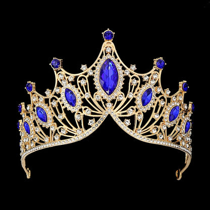 Women'S Elegant Lady Streetwear Crown Alloy Inlay Artificial Crystal Rhinestones Crown