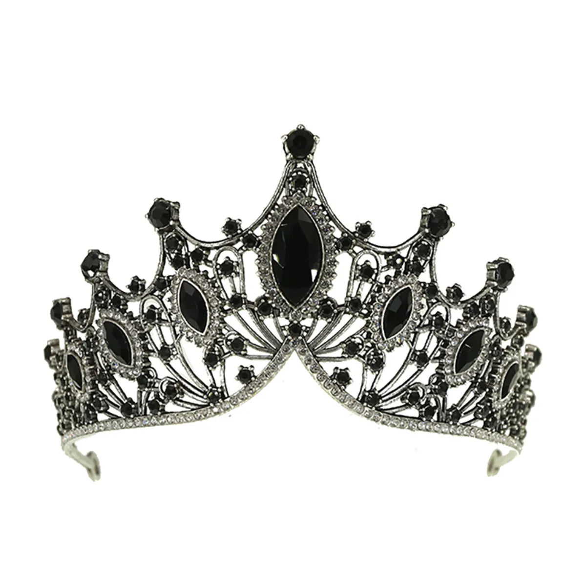 Women'S Elegant Lady Streetwear Crown Alloy Inlay Artificial Crystal Rhinestones Crown