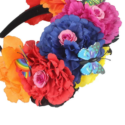 Women'S Elegant Lady Streetwear Flower Cloth Polyester Epoxy Hair Band