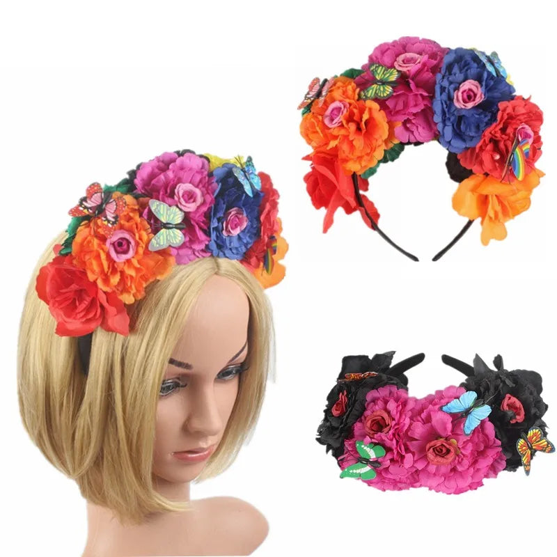 Women'S Elegant Lady Streetwear Flower Cloth Polyester Epoxy Hair Band