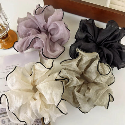 Women'S Elegant Romantic Solid Color Chiffon Hair Tie