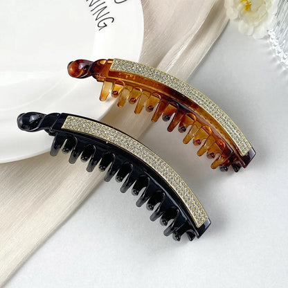 Women'S Elegant Romantic Sweet Geometric Waves Plastic Inlay Rhinestones Hair Clip