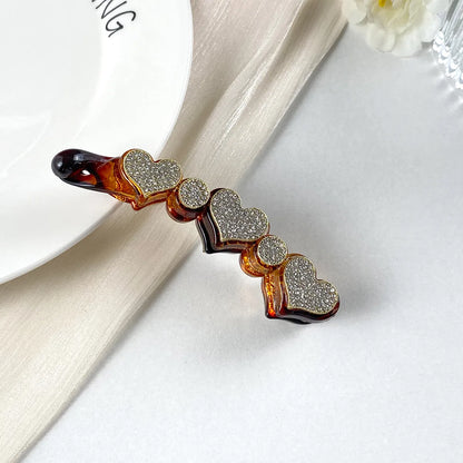 Women'S Elegant Romantic Sweet Geometric Waves Plastic Inlay Rhinestones Hair Clip