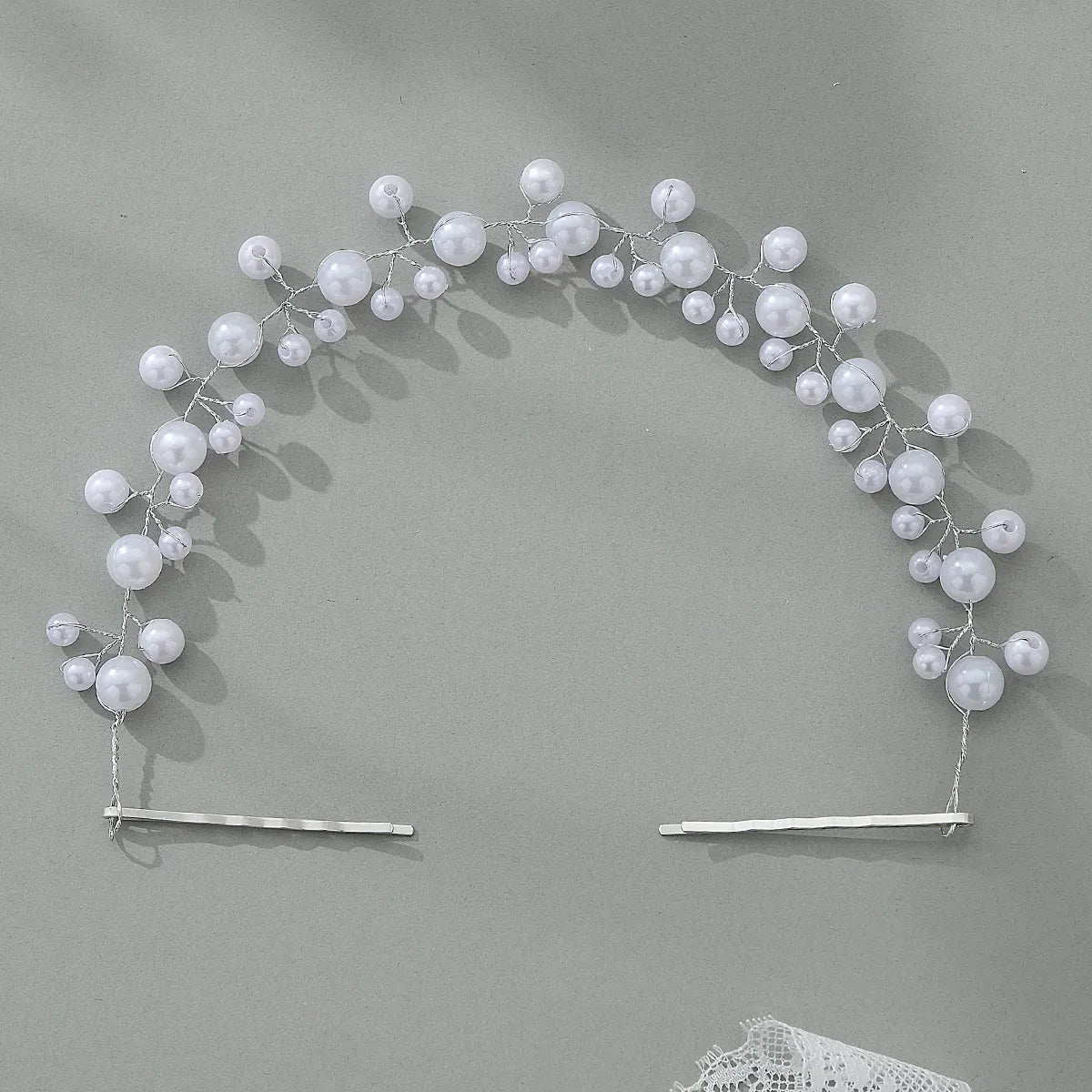 Women'S Elegant Simple Style Geometric Imitation Pearl Beaded Pearl Hair Band