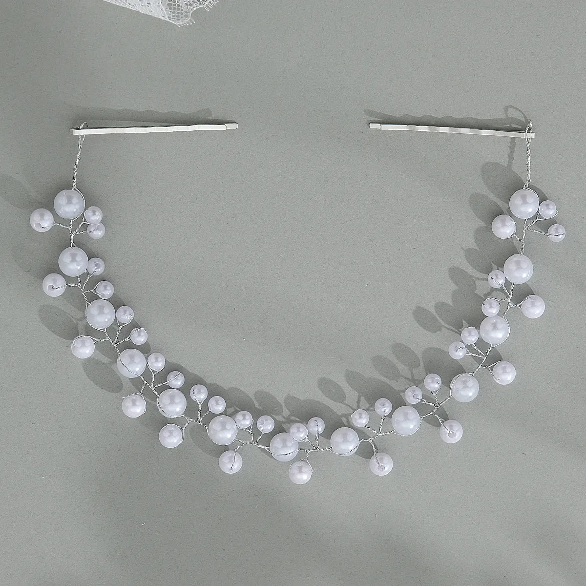 Women'S Elegant Simple Style Geometric Imitation Pearl Beaded Pearl Hair Band