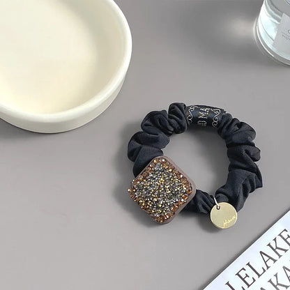 Women'S Elegant Solid Color Alloy Cloth Hair Tie