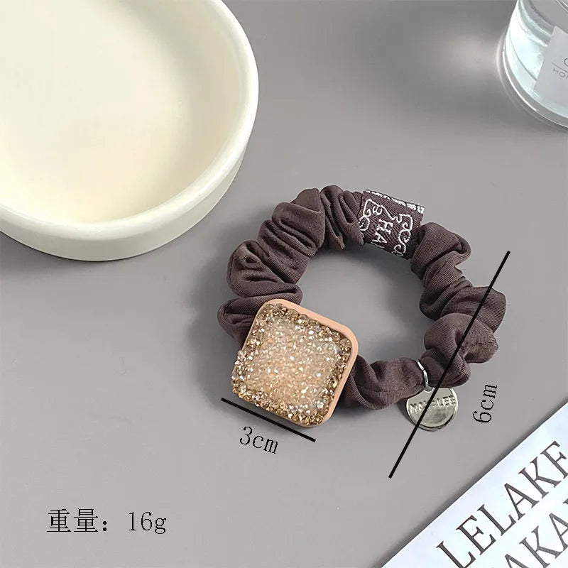 Women'S Elegant Solid Color Alloy Cloth Hair Tie