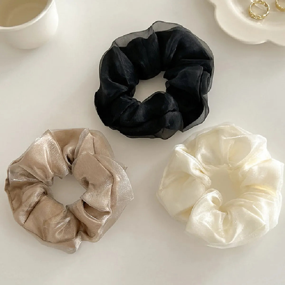 Women'S Elegant Solid Color Cloth Hair Tie