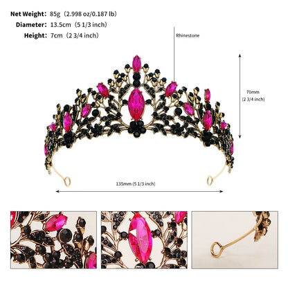 Women'S Elegant Streetwear Crown Alloy Inlay Rhinestones Hair Band Crown