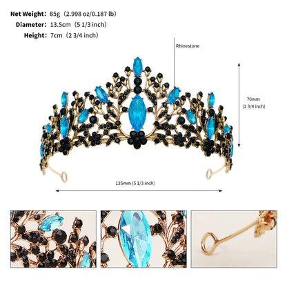 Women'S Elegant Streetwear Crown Alloy Inlay Rhinestones Hair Band Crown