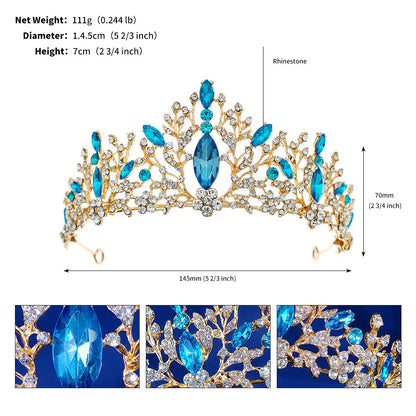 Women'S Elegant Streetwear Crown Alloy Inlay Rhinestones Hair Band Crown