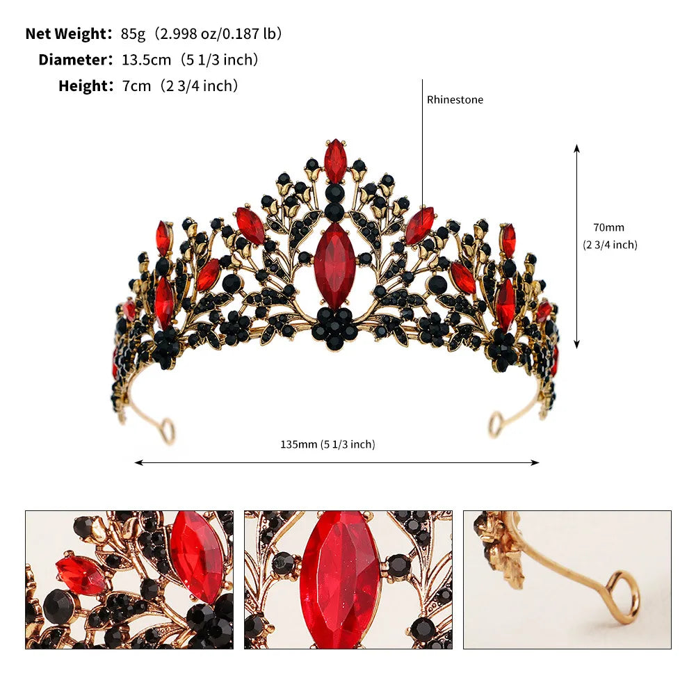 Women'S Elegant Streetwear Crown Alloy Inlay Rhinestones Hair Band Crown