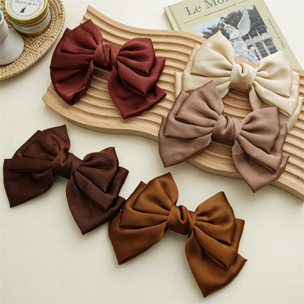 Women'S Elegant Sweet Bow Knot Cloth Hair Clip