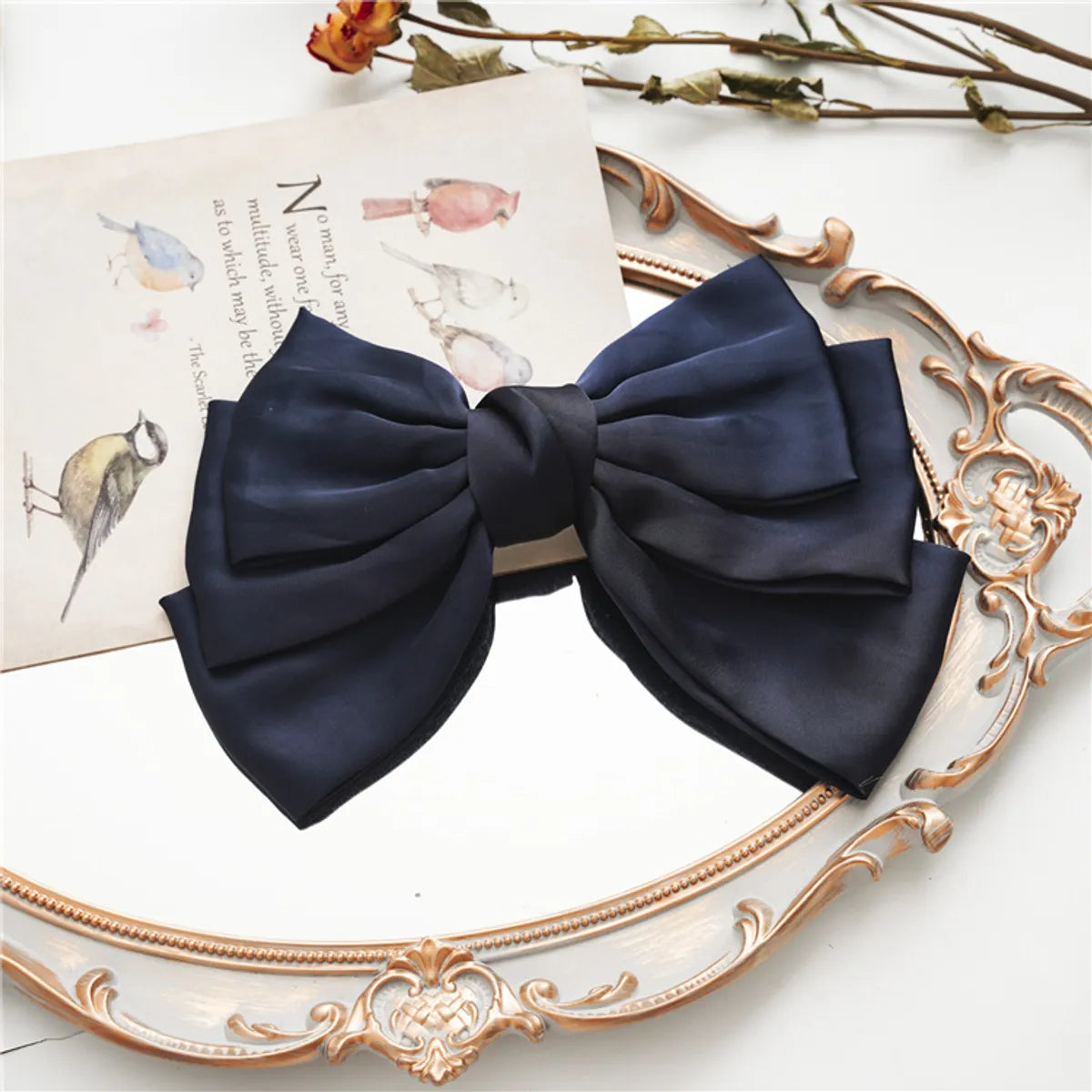 Women'S Elegant Sweet Bow Knot Cloth Hair Clip