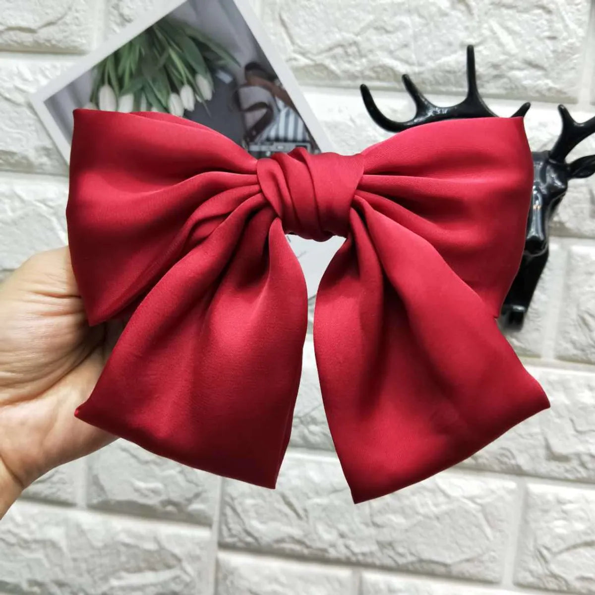 Women'S Elegant Sweet Bow Knot Cloth Hair Clip