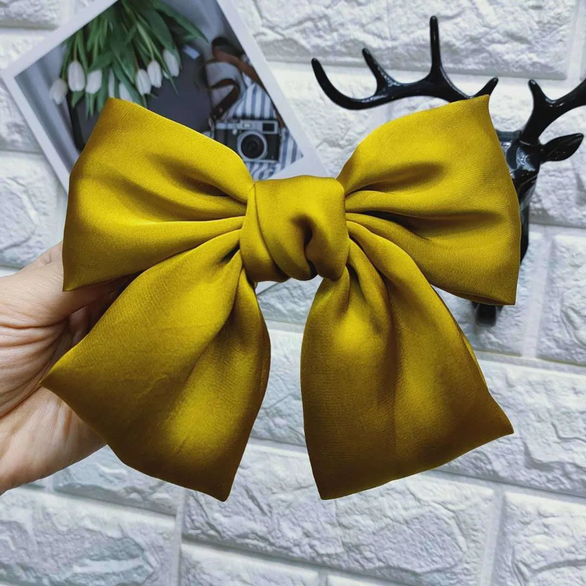 Women'S Elegant Sweet Bow Knot Cloth Hair Clip