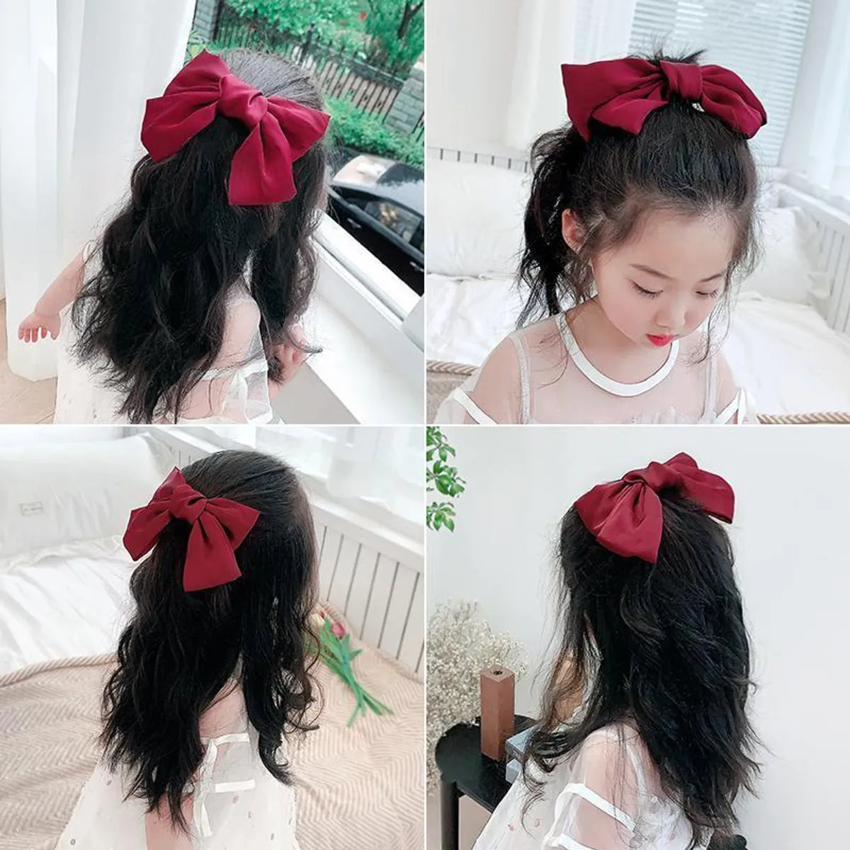 Women'S Elegant Sweet Bow Knot Cloth Hair Clip