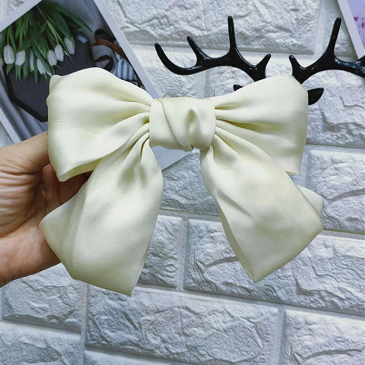 Women'S Elegant Sweet Bow Knot Cloth Hair Clip