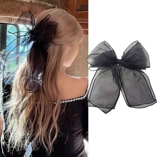 Women'S Elegant Sweet Bow Knot Organza Hair Clip