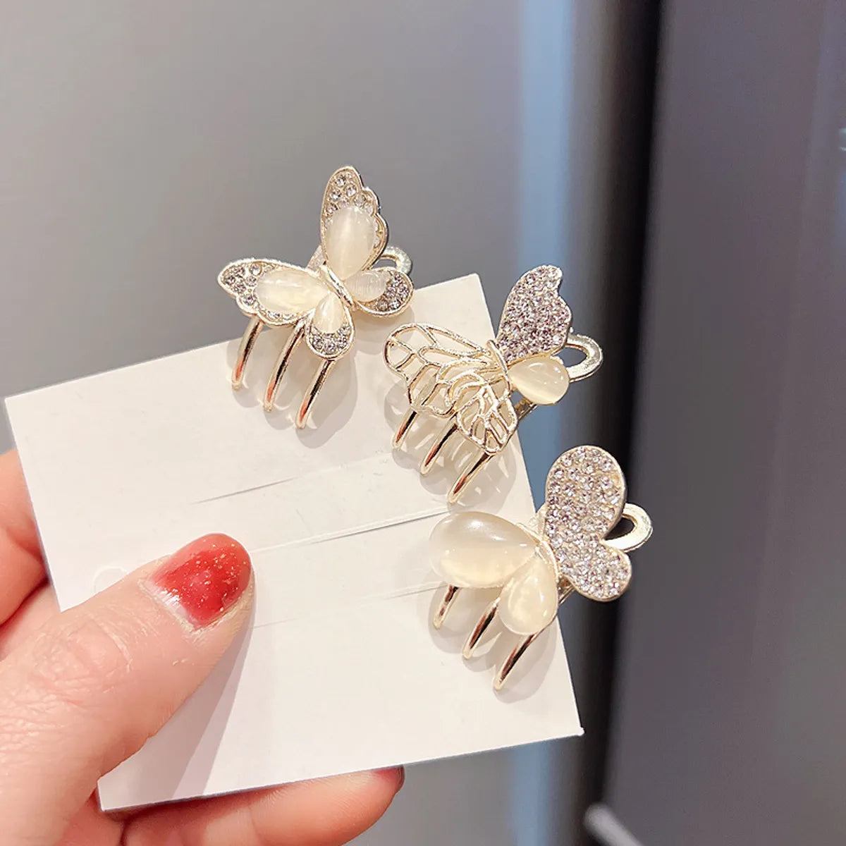 Women'S Elegant Sweet Butterfly Alloy Plating Hair Claws