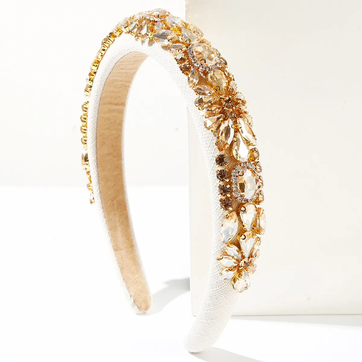 Women'S Elegant Vacation Geometric Alloy Glass Hair Band