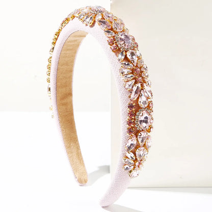 Women'S Elegant Vacation Geometric Alloy Glass Hair Band