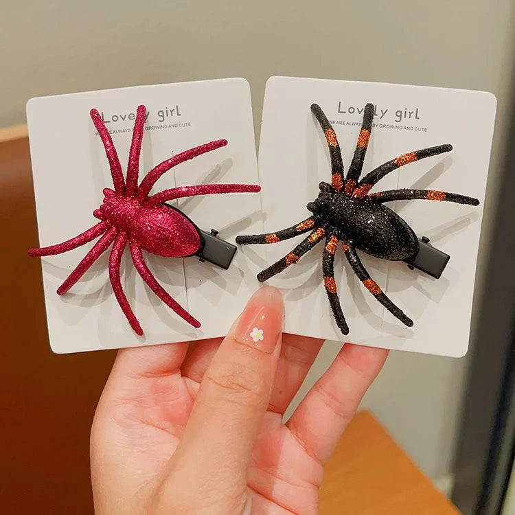 Women'S Exaggerated Spider Mixed Materials Hair Clip