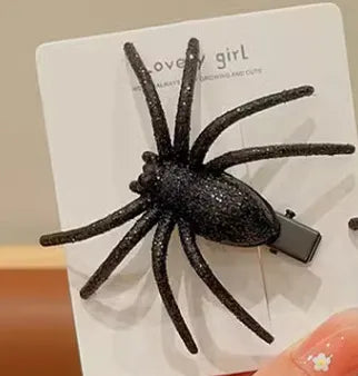 Women'S Exaggerated Spider Mixed Materials Hair Clip