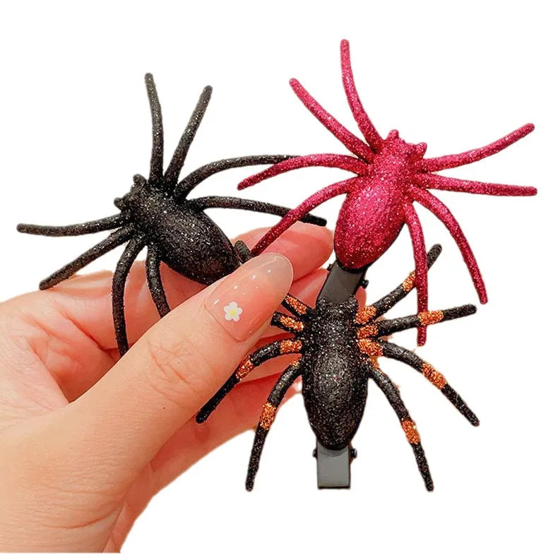 Women'S Exaggerated Spider Mixed Materials Hair Clip