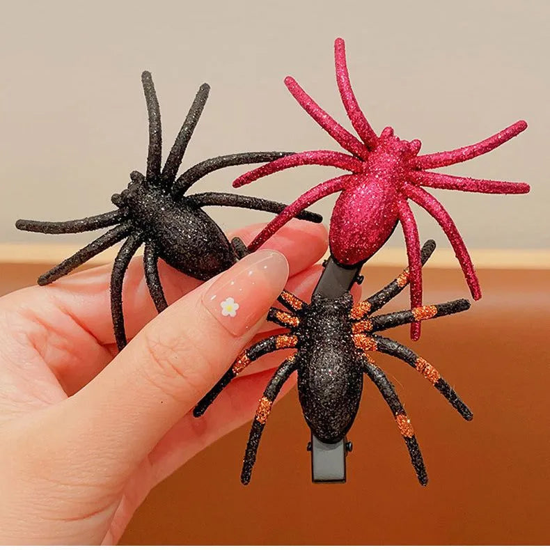 Women'S Exaggerated Spider Mixed Materials Hair Clip