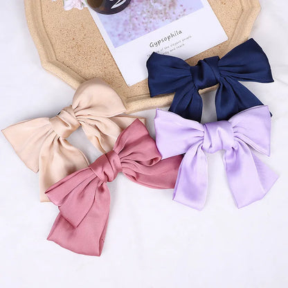 Women'S Fairy Style Elegant Bow Knot Silk Hair Clip