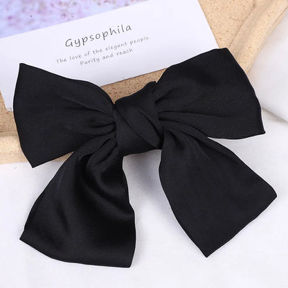 Women'S Fairy Style Elegant Bow Knot Silk Hair Clip