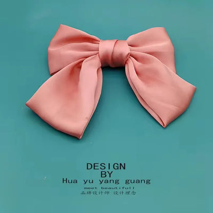 Women'S Fairy Style Elegant Bow Knot Silk Hair Clip