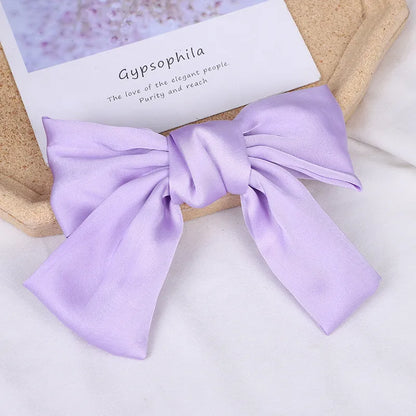 Women'S Fairy Style Elegant Bow Knot Silk Hair Clip