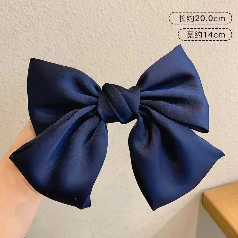 Women'S Fairy Style Elegant Bow Knot Silk Hair Clip