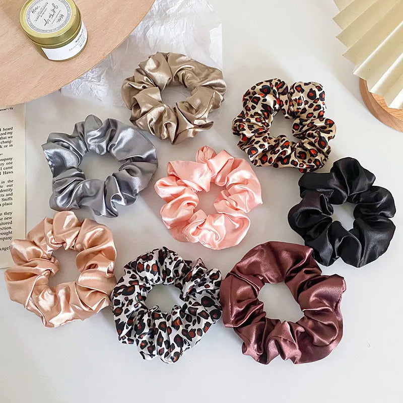 Women'S Fairy Style Solid Color Leopard Cloth Hair Tie