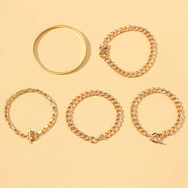 Fashion Animal Circle Alloy Chain Bracelets