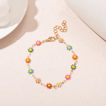 Women's Fashion Beach Star Heart Flowers Alloy Anklet Beads As Picture