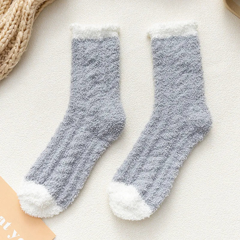 Women'S Fashion Color Block Polyester Ankle Socks 1 Set