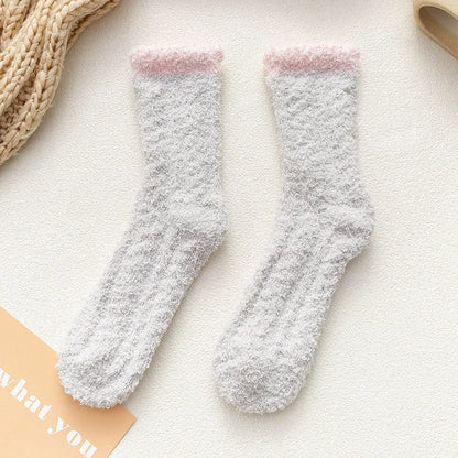 Women'S Fashion Color Block Polyester Ankle Socks 1 Set