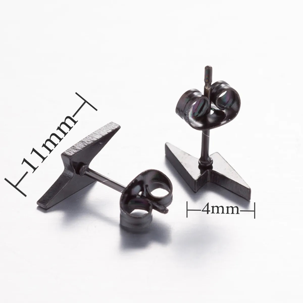 Fashion Lightning Stainless Steel No Inlaid 18K Gold Plated Ear Studs