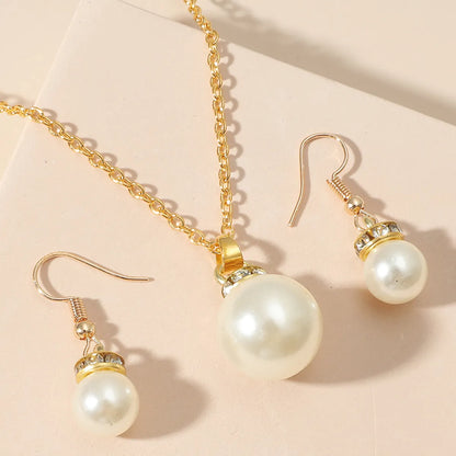 Women'S Fashion Pearl Imitation Pearl Jewelry Set Diamond Jewelry Sets