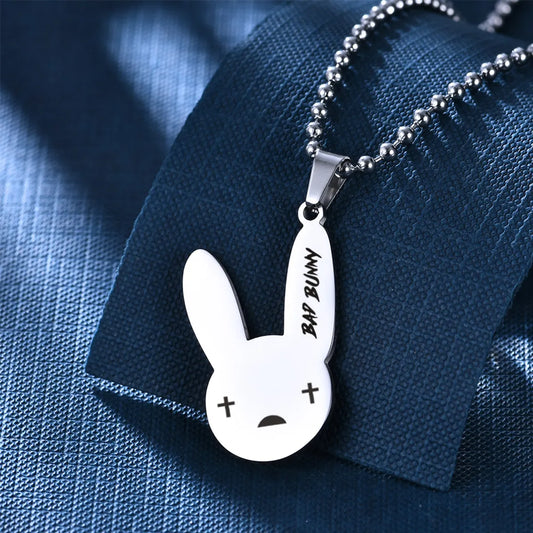 Women'S Fashion Rabbit Letter Stainless Steel Necklace Plating Titanium Steel Necklaces