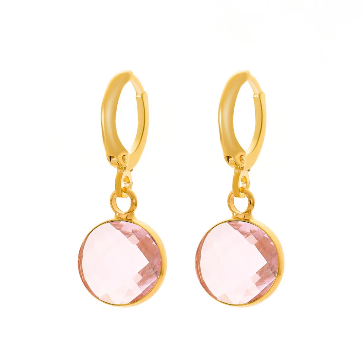 Women's Fashion Round Alloy Crystal Earrings Inlay Drop Earrings