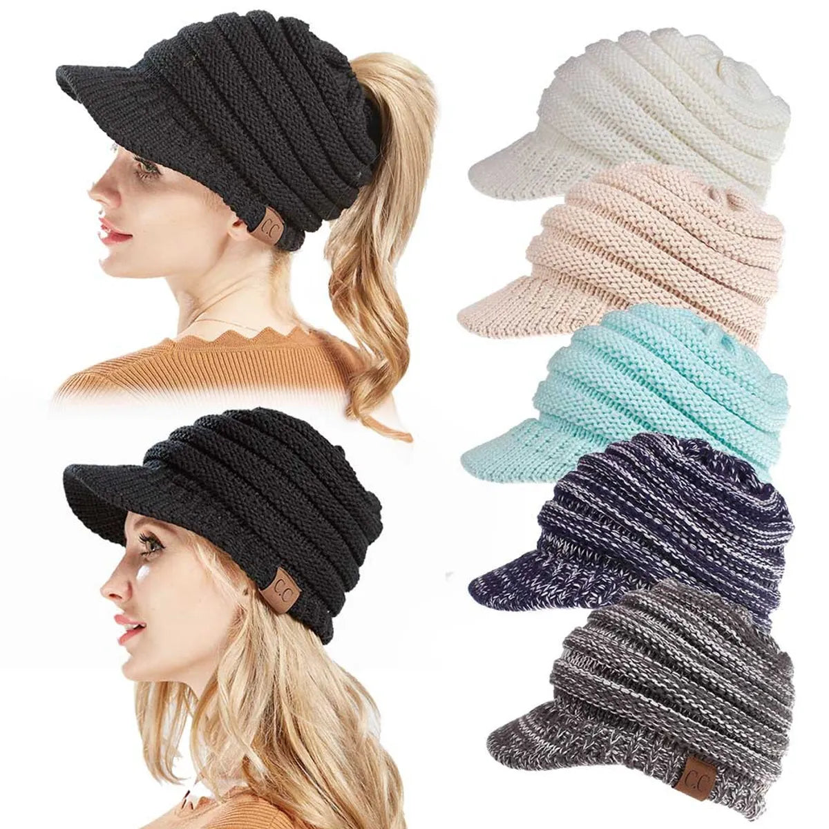 Women'S Fashion Solid Color Flat Eaves Baseball Cap