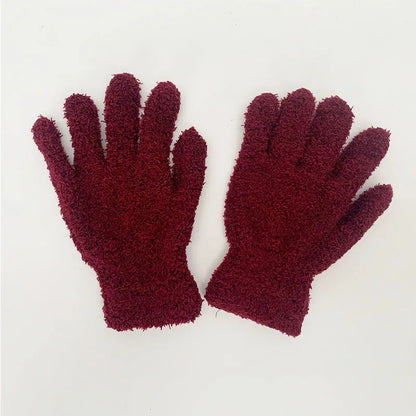 Women'S Fashion Solid Color Polyester Gloves 1 Pair